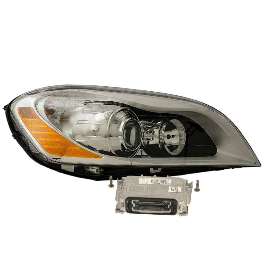 Audi BMW Headlight Assembly Kit Front Passenger Side (Xenon) 31420684